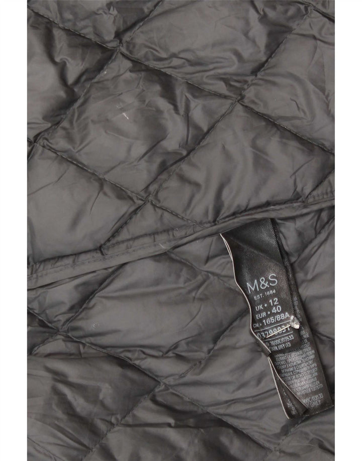 Marks & Spencer Abrigo acolchado para mujer UK 42 Poliamida gris medio