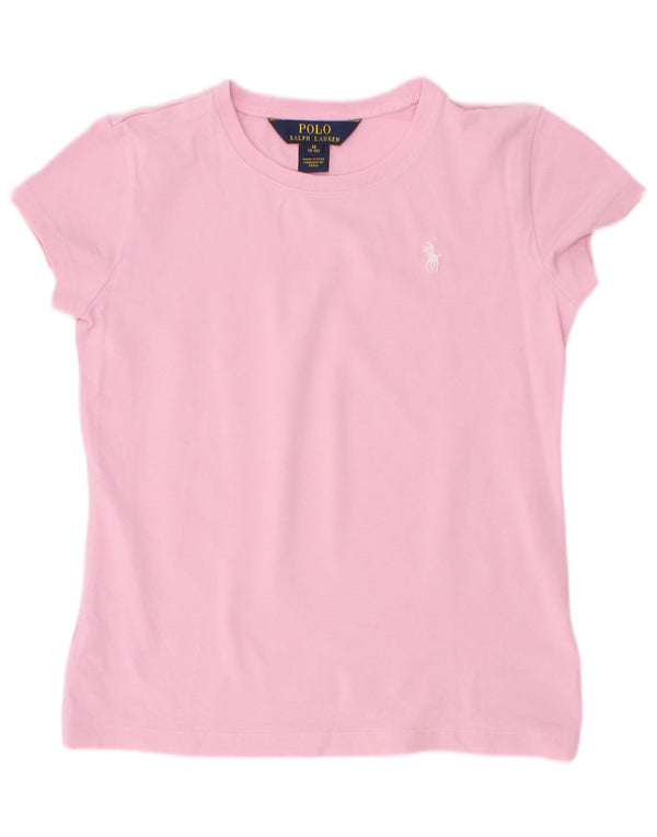 Polo Ralph Lauren Camiseta Niña Top 8-9 Años Medio Rosa Algodón