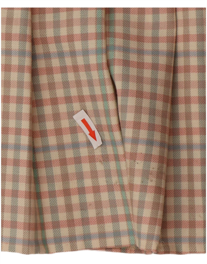 Minifalda vintage para mujer IT 42 Mediana W26 Lana Gingham multicolor