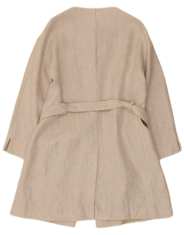 Abrigo Elegance para mujer UK 40 Lino en espiga beige medio