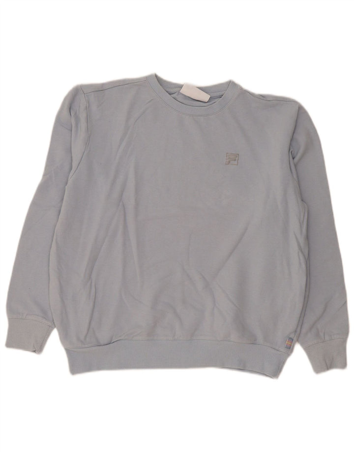 Fila - Sudadera para mujer, talla 40, talla grande, algodón azul