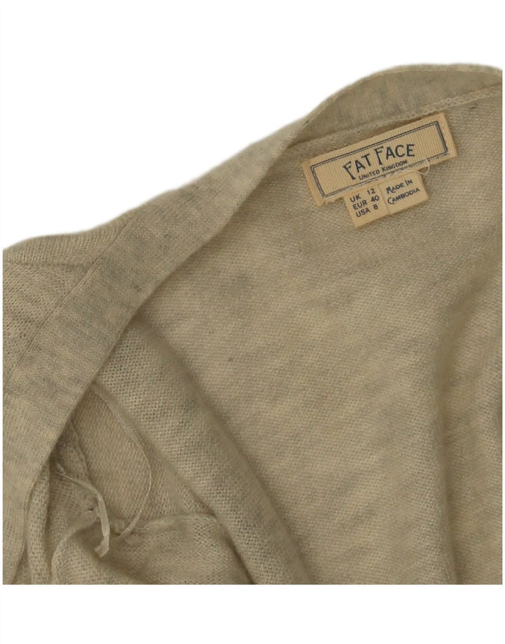 Cárdigan abierto largo para mujer de Fat Face UK 42 Lana gris medio
