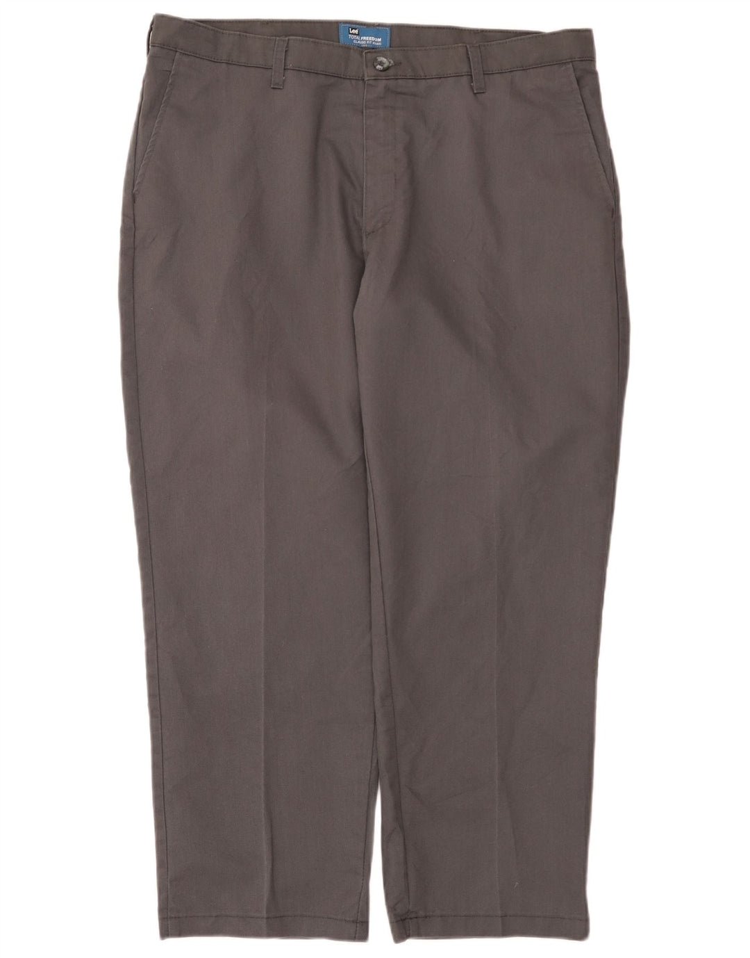 Lee Pantalones de traje de corte clásico Total Freedom para hombre W38 L29 Poliéster gris