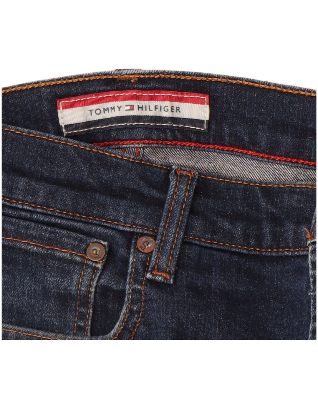TOMMY HILFIGER Vaqueros ajustados para hombre W34 L30 Algodón azul marino