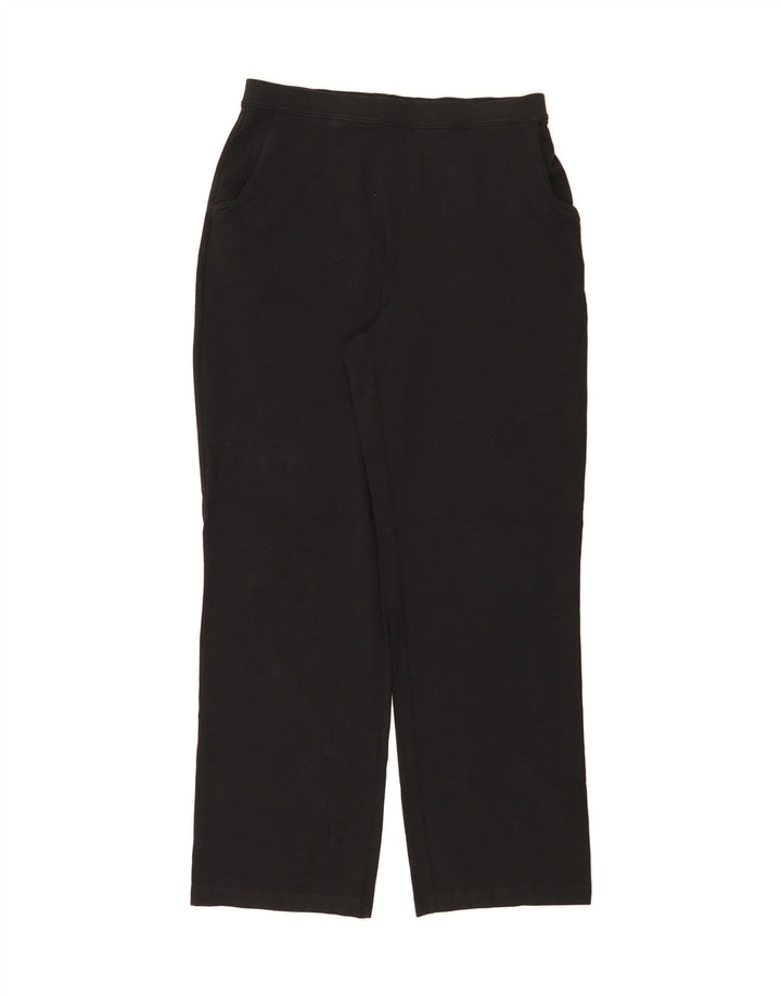 L.L.BEAN Womens Tracksuit Trousers UK 14 Medium  Black Cotton Vintage L.L.Bean and Second-Hand L.L.Bean from Messina Hembry 