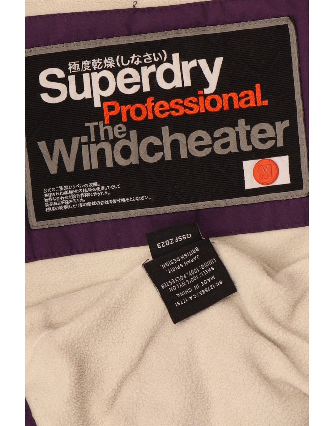 Superdry Chaqueta cortavientos The Windcheater para mujer, talla 42, color morado mediano