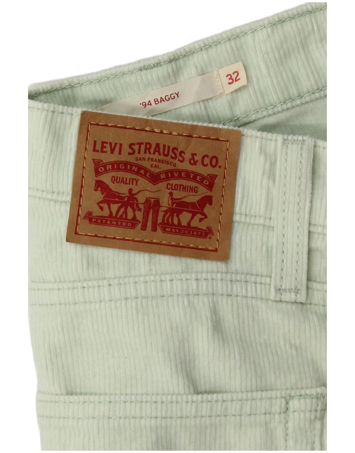 LEVI'S Pantalones holgados de pana para hombre W32 L30 Algodón verde