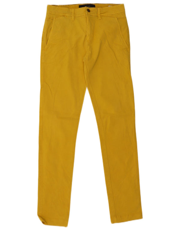 Zara Hombre Pantalón Chino Slim EU 36 XS W29 L32 Amarillo