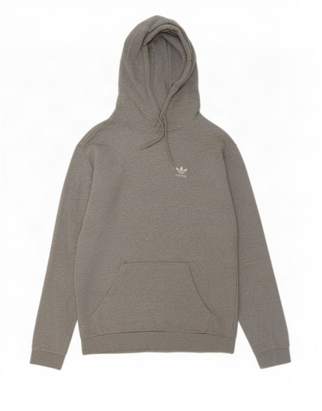 Adidas Hombre Sudadera Con Capucha Jumper Gris Medio Algodón