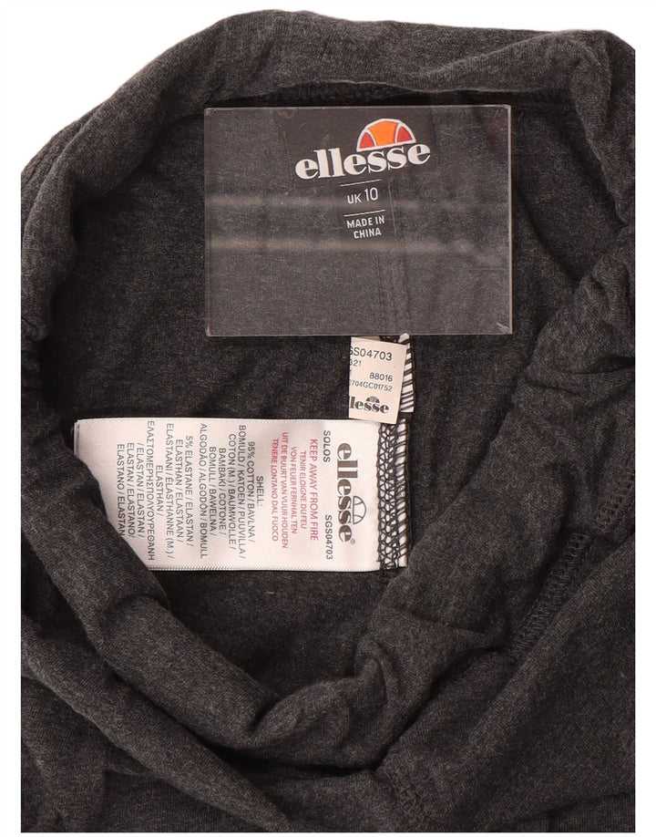Ellesse Leggings gráficos para mujer UK 10 Small Gris Algodón