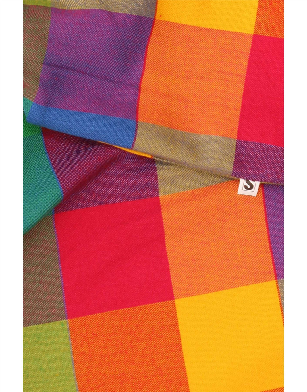 Vintage mujer denim OPEN chaleco Reino Unido 10 pequeño patchwork multicolor