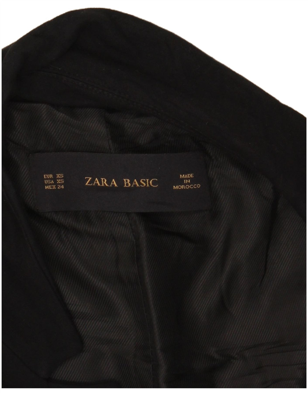 Zara Mujer Chaqueta Blazer Extragrande Abierta UK 6 XS Negro