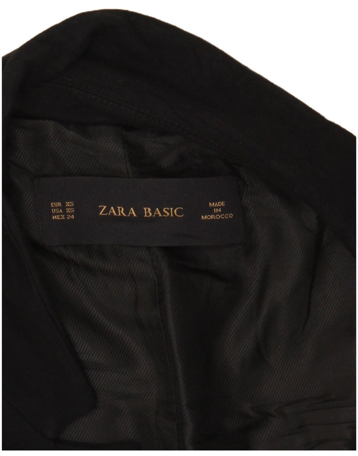 Zara Mujer Chaqueta Blazer Extragrande Abierta UK 6 XS Negro