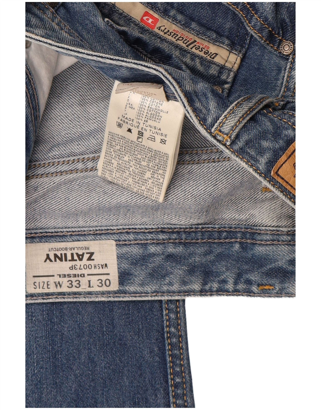 Diesel Mujer Zatiny Regular Bootcut Jeans W33 L30 Algodón Azul