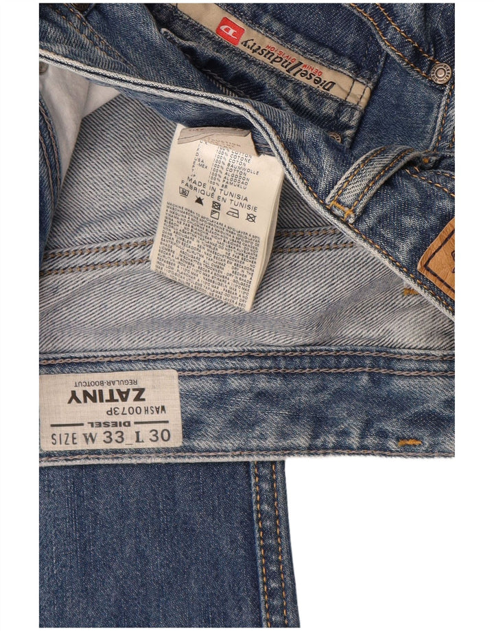 Diesel Mujer Zatiny Regular Bootcut Jeans W33 L30 Algodón Azul