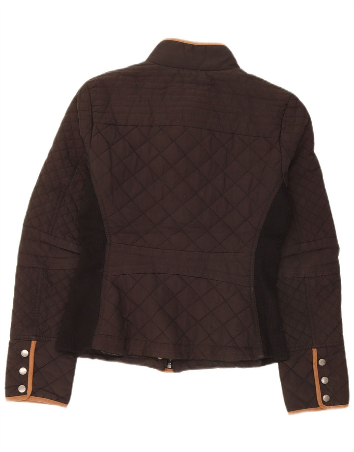 Zara Mujer Chaqueta Acolchada UK 42 Poliéster Marrón Medio