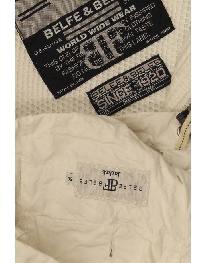 Belfe & Chaqueta impermeable para hombre IT 50 grande blanco