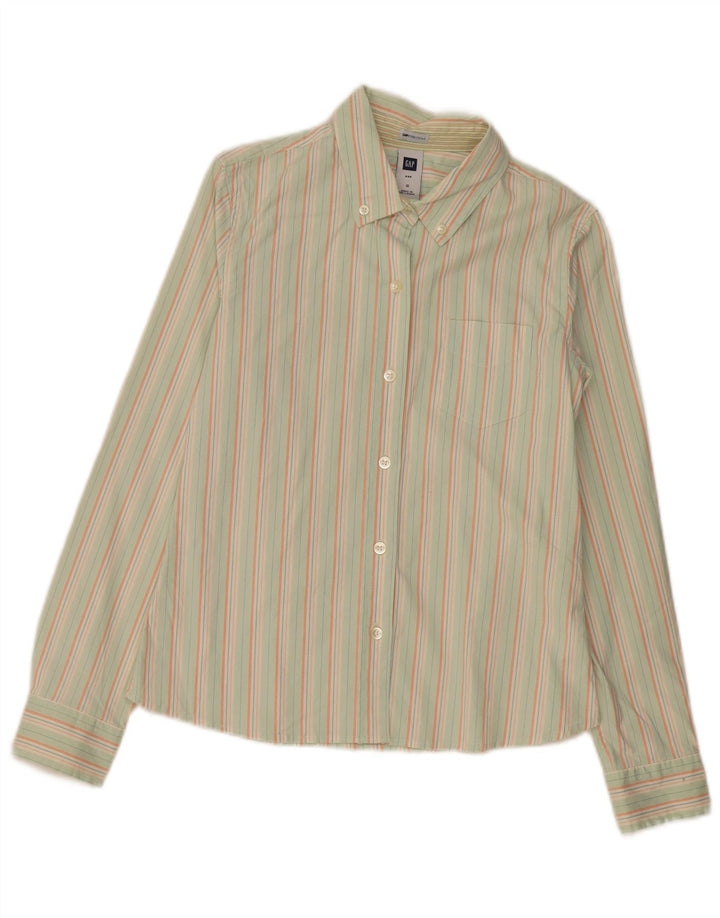 Camisa para mujer GAP UK 10 Small Algodón a rayas verdes