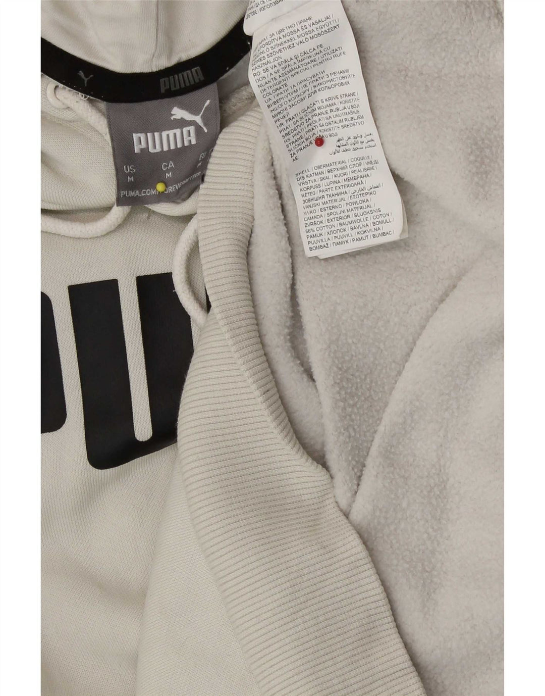 Puma Hombre Sudadera Con Capucha Gráfica Jersey De Algodón Beige Medio