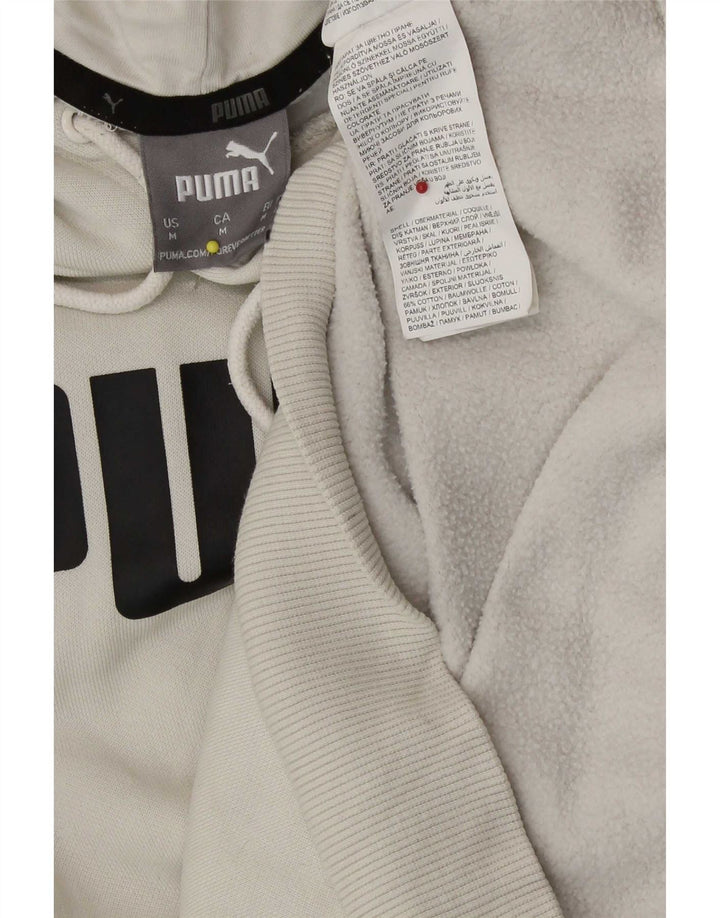 Puma Hombre Sudadera Con Capucha Gráfica Jersey De Algodón Beige Medio