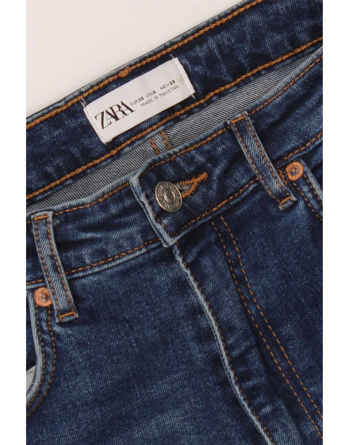 Zara Vaqueros Rectos Mujer EU 38 Small W28 L33 Azul