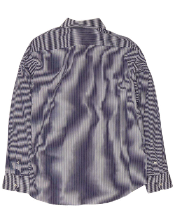Camisa Hugo Boss Hombre Talla 43 17 XL Algodón Rayas Azules