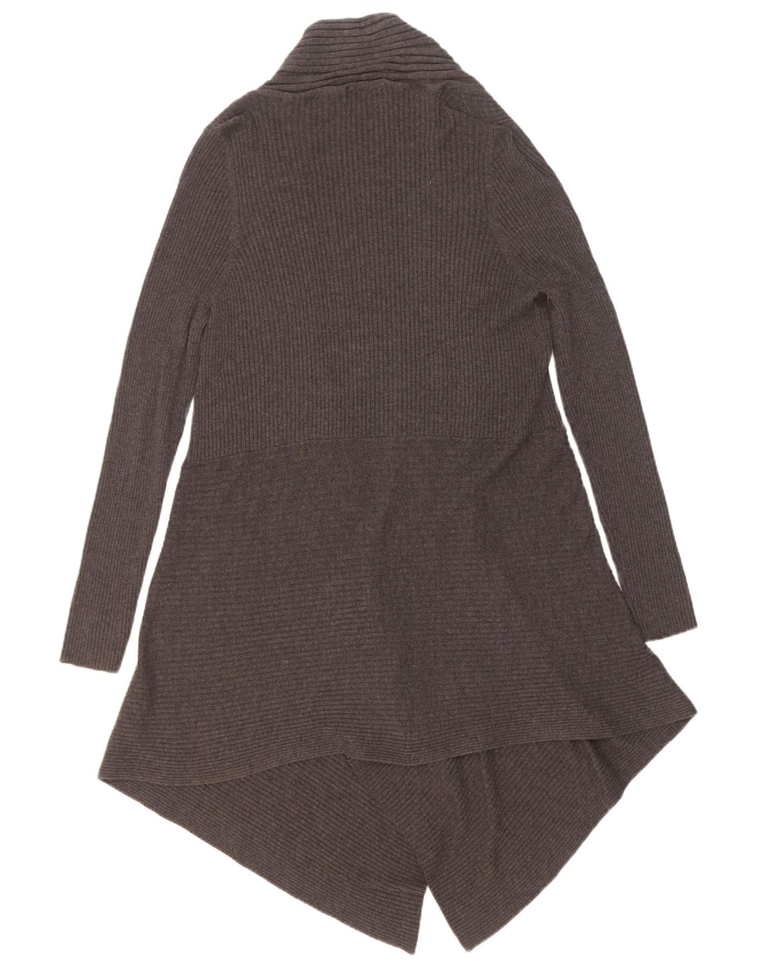 Marks & Spencer Suéter tipo cárdigan abierto asimétrico para mujer UK 8 Small Grey