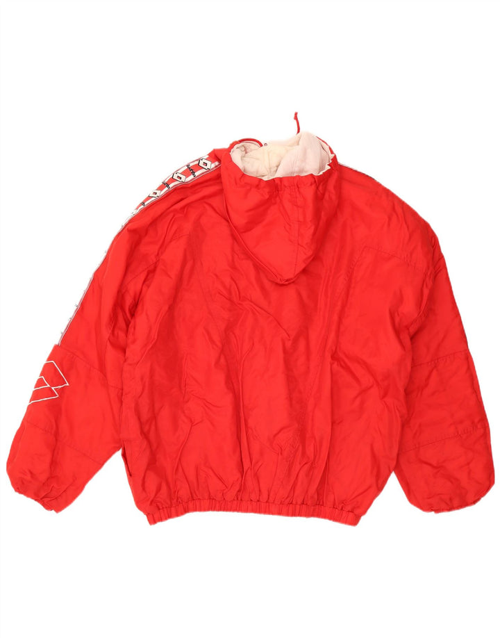 Lotto Chaqueta cortavientos gráfica para hombre UK 40 Large Nylon rojo