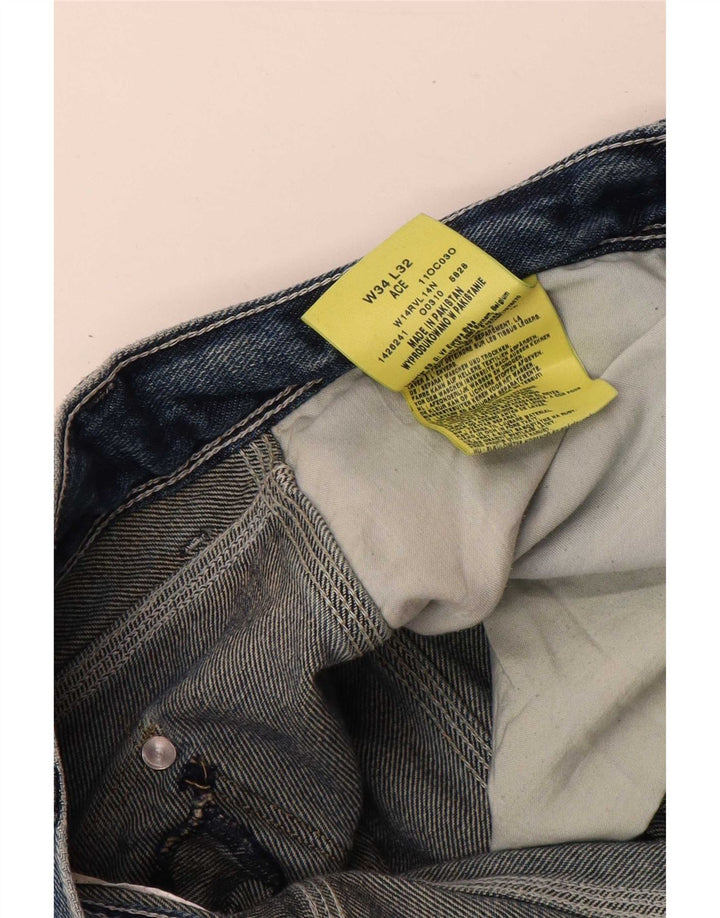 Vaqueros Wrangler Ace Rectos Para Hombre W34 L32 Algodón Azul