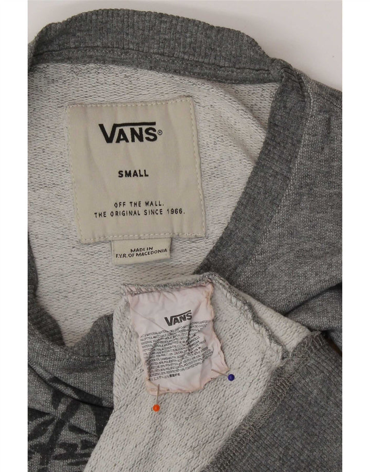 Vans Hombre Sudadera Gráfica Jumper Small Gris Algodón