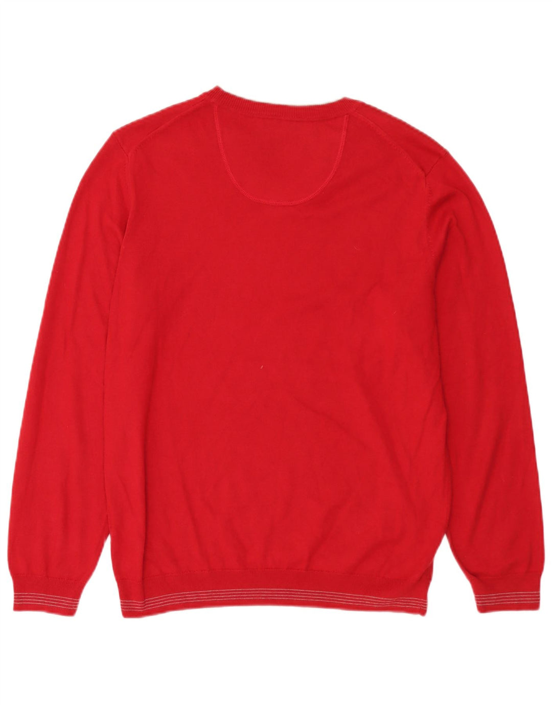 Hugo Boss Jersey con cuello en V para hombre, talla grande, poliacrílico rojo
