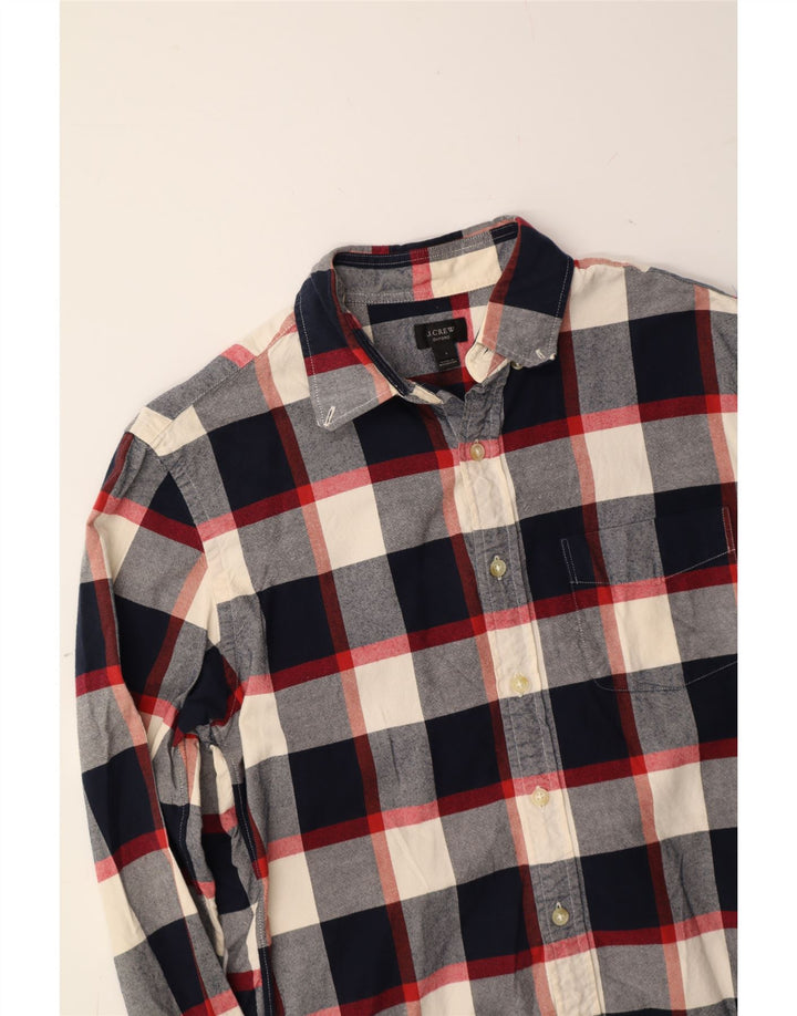 J. CREW Mens Oxford Shirt Small Navy Blue Check Cotton Vintage J. Crew and Second-Hand J. Crew from Messina Hembry 