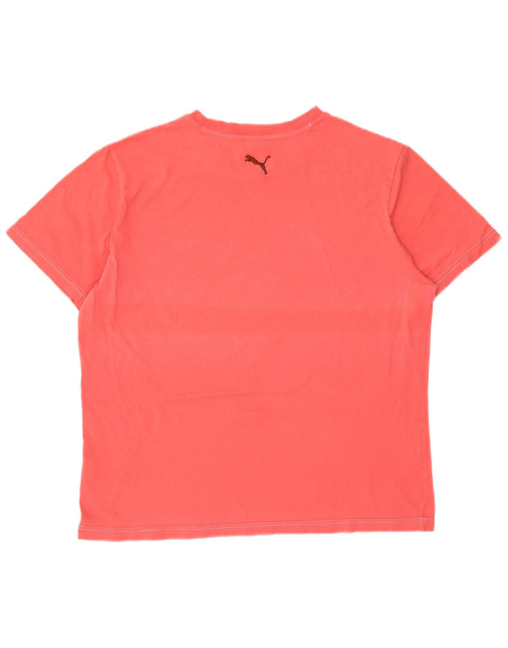 Puma - Camiseta gráfica para hombre, talla grande, algodón rojo
