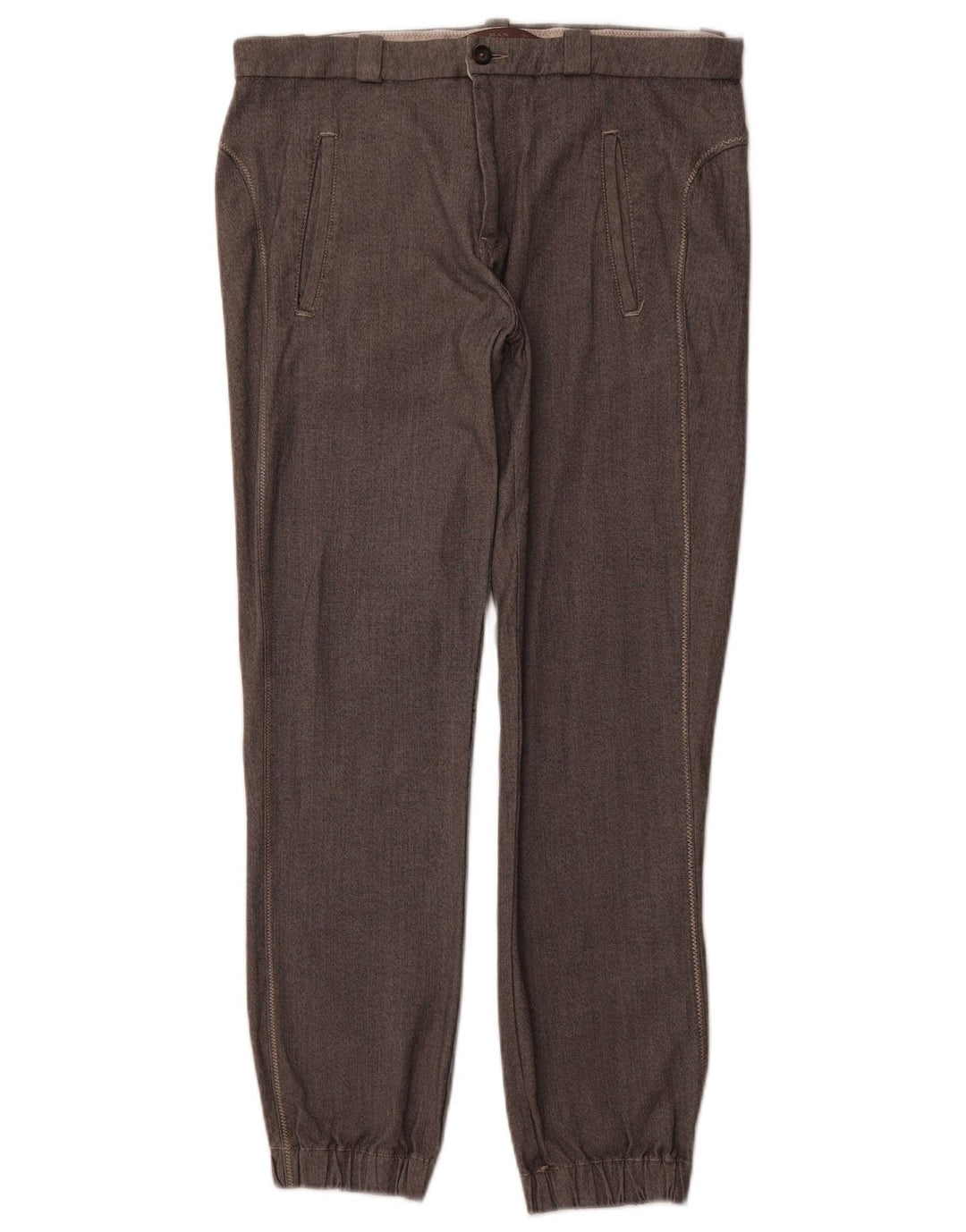 ZARA Pantalón chino joggers para hombre EU 40 Medium W31 L28 Poliéster gris