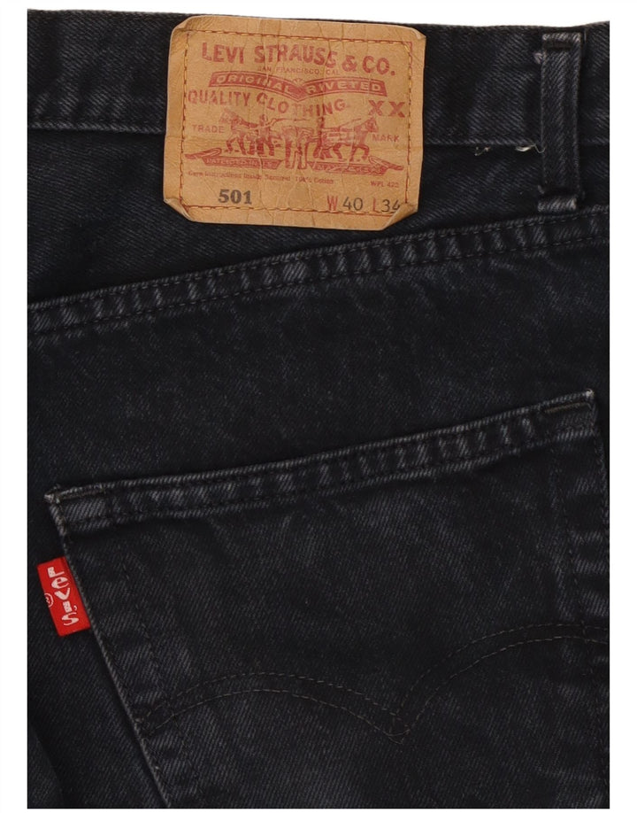 Levi's Jeans rectos 501 para hombre W40 L26 Algodón negro