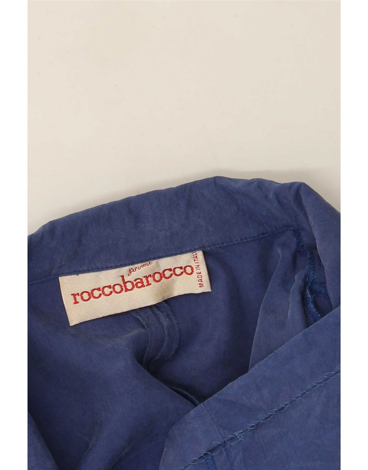 Roccobarocco Chaqueta tipo blazer de 2 botones para mujer UK 42 Azul medio