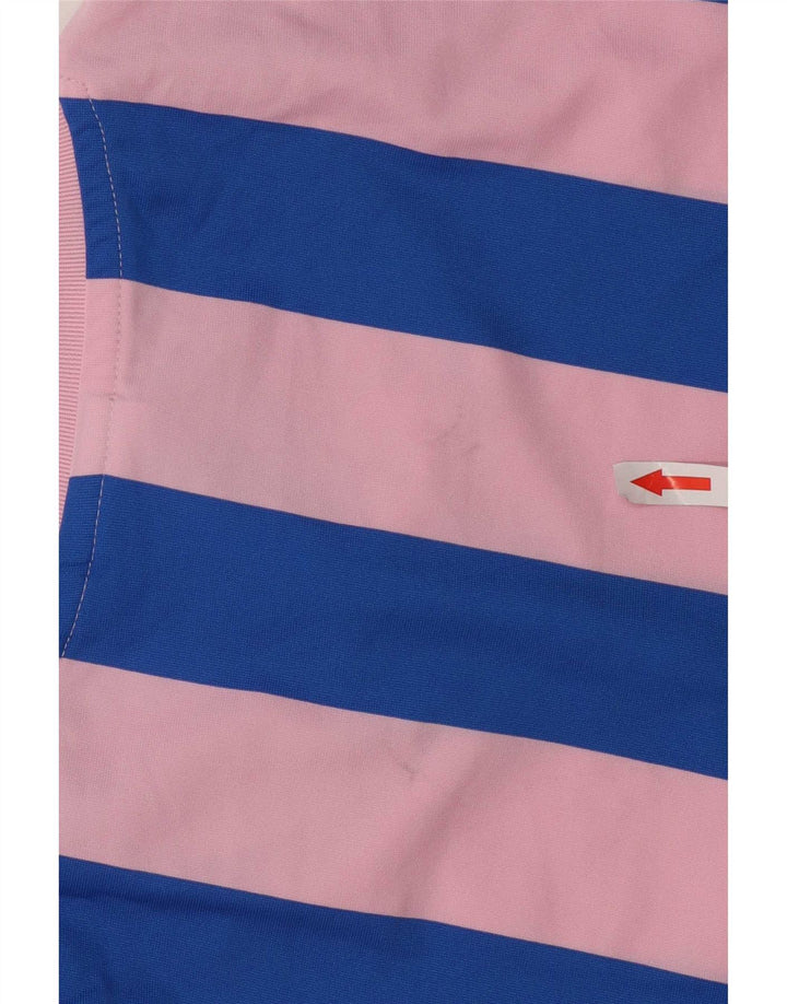 Adidas Camiseta gráfica para hombre Top poliéster a rayas rosa medio