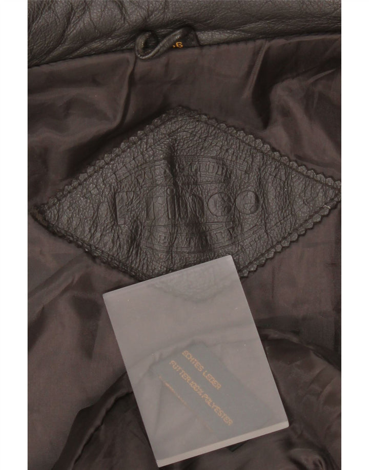 Chaleco de cuero Prince para hombre EU 56 3XL Cuero negro