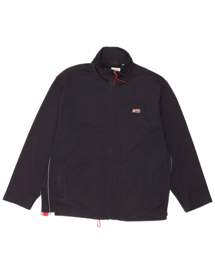 Lotto Mens Regular Fit Chándal Top Chaqueta Grande Negro