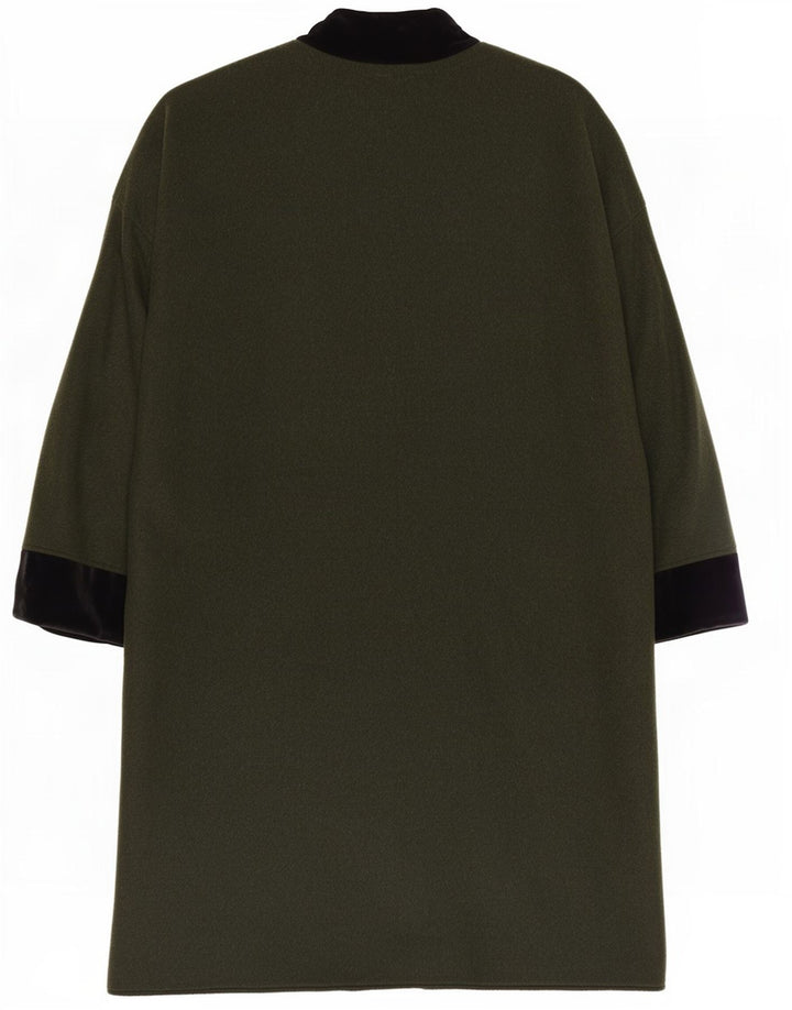 Abrigo Poncho Mujer Anna E Cristina IT 44 Verde Medio Colorblock