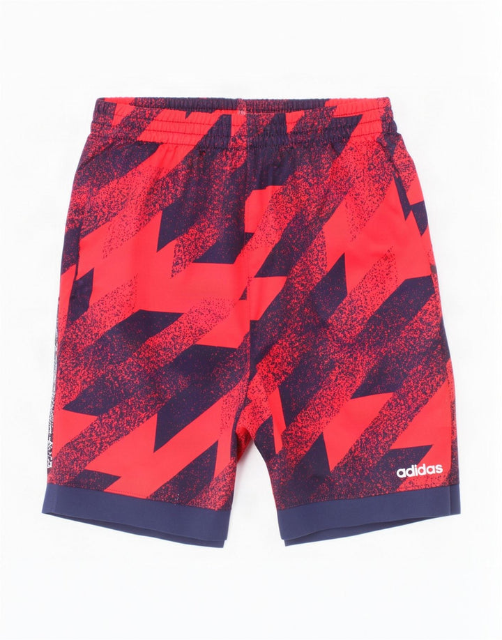Adidas Boys Climalite Sport Shorts 6-7 años Rojo Geométrico Poliéster