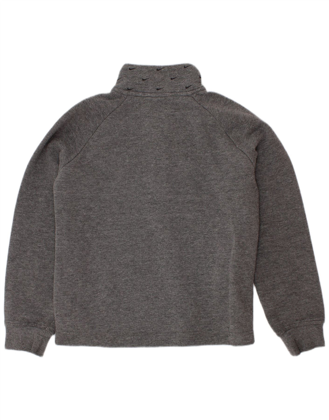 Nike - Sudadera con cuello y cremallera para niños de 5 a 6 años, algodón gris medio