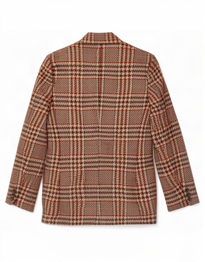 Romano Chaqueta tipo blazer de 3 botones para hombre IT 46 Small Brown Houndstooth