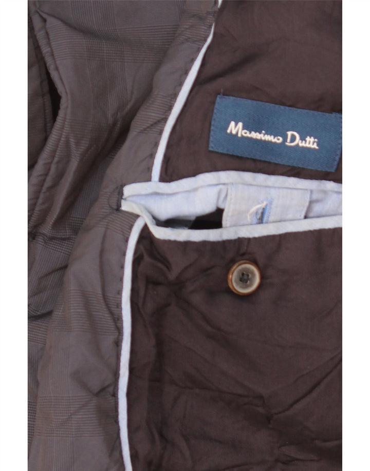 Massimo Dutti Chaqueta utilitaria para hombre UK 40 Large Acetato de cuadros azul marino