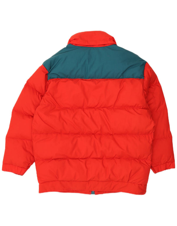 Etirel Chaqueta acolchada con capucha para hombre UK 40 Large Rojo Colorblock Invierno