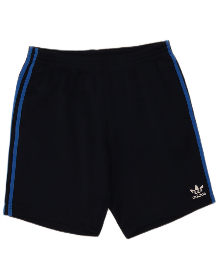 Adidas - Pantalones cortos deportivos para hombre, talla grande, poliéster, color azul marino