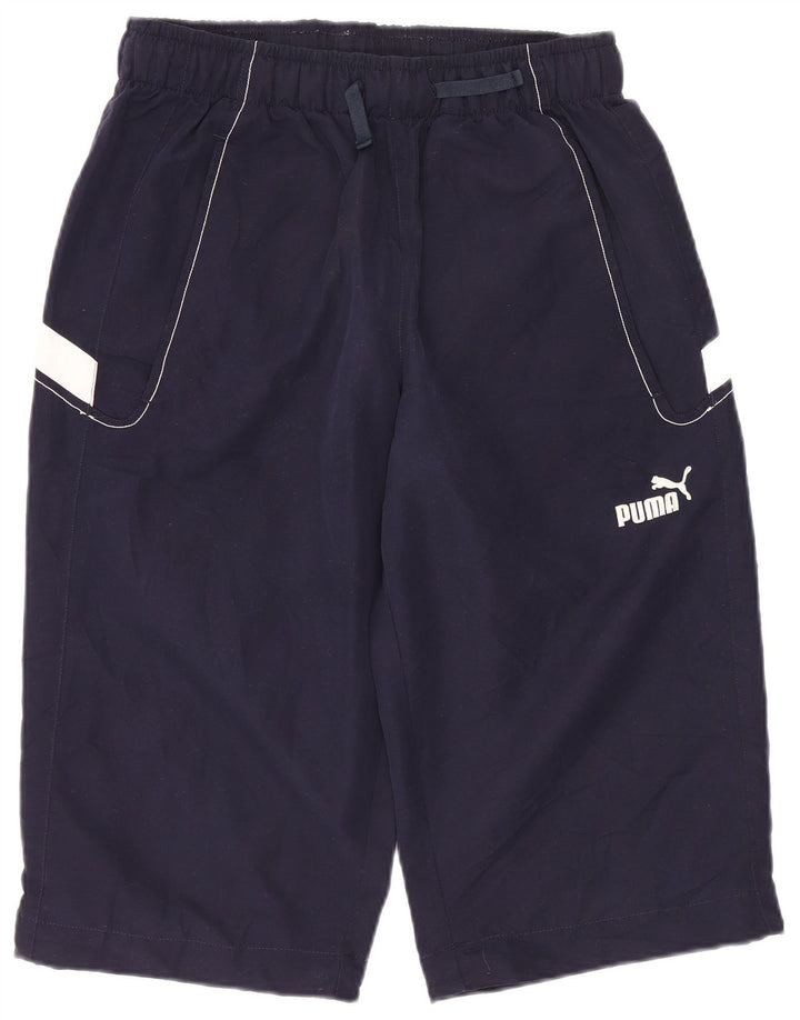 PUMA Shorts deportivos gráficos para hombre XS Azul marino Colorblock