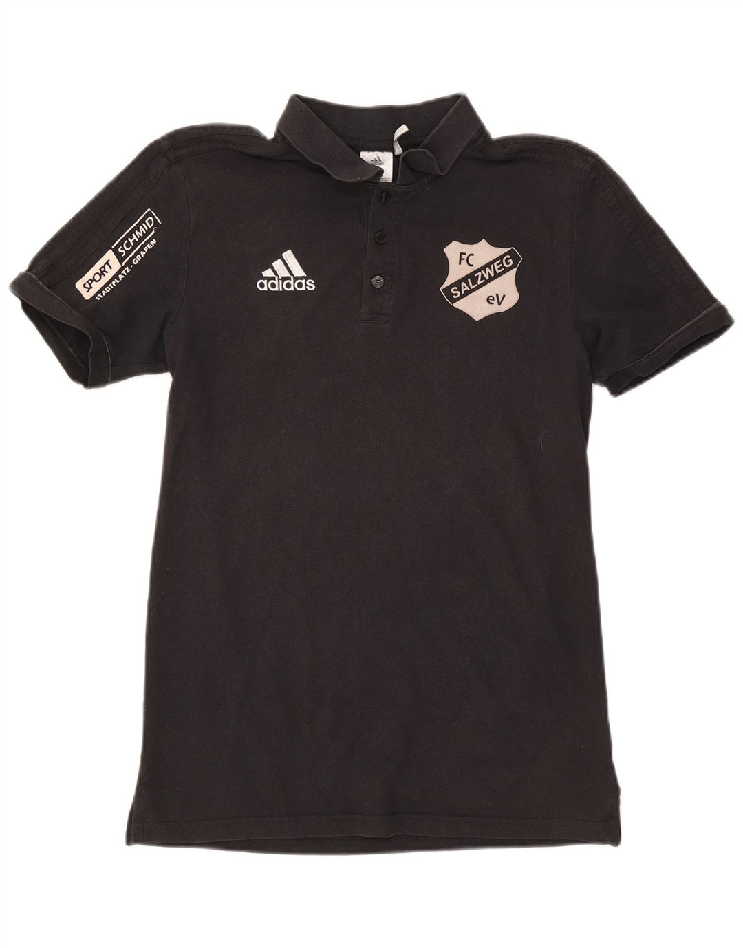 Adidas Polo gráfico para hombre de algodón negro mediano