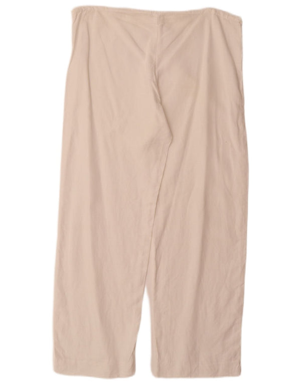 Pantalones casuales rectos vintage para mujer W34 L29 Blanco