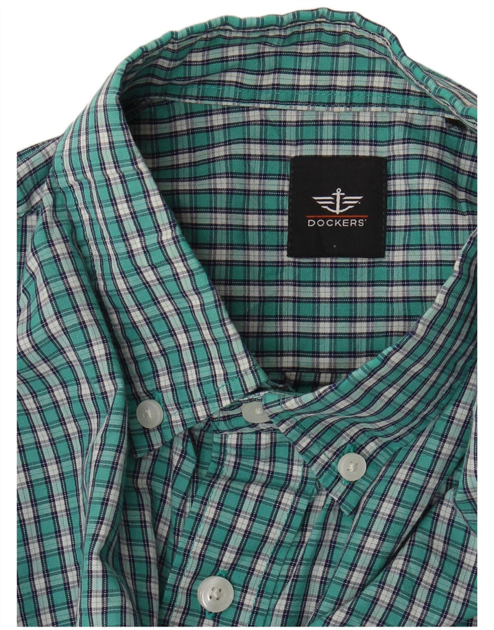 Camisa De Franela Dockers Hombre A Cuadros Verde Medio